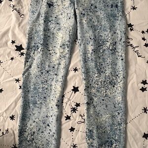 Blue and White leggings